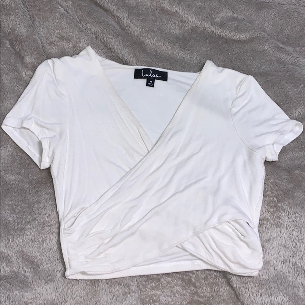 Lulus wrap crop top